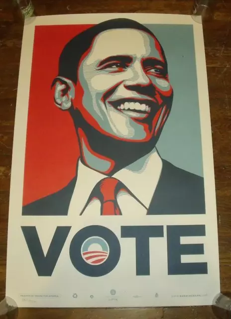 Shepard Fairey President Barack Obama VOTE Art Print Poster #5000 Obey Giant