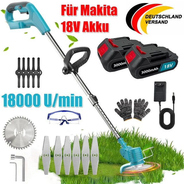 ELEKTRO AKKURASENTRIMMER MIT 2 Akku und Ladegerät Freischneider
