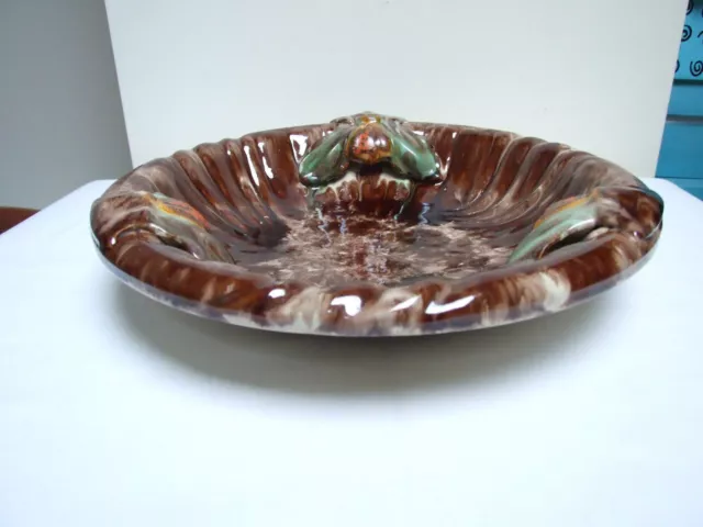 JASBA KERAMIK GERMANY LARGE FAT LAVA DRIP GLAZE DISH BOWL 12" 1960's70's VINTAGE 3