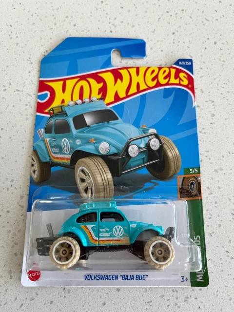 R288 Hot Wheels 1/64 - Roues à 5 Rayons, Pneus Bleu Moyen, Vraies Roues En Caoutchouc