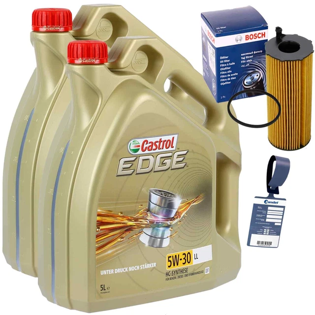 BOSCH Filtro Olio Set + 5W30 Motore per 2.7 3.0 Tdi Audi A4 B7 8 A6 C6 Touareg