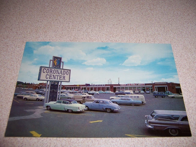 1960s CORONADO SHOPPING CENTER, SANTA FE NM. VTG POSTCARD