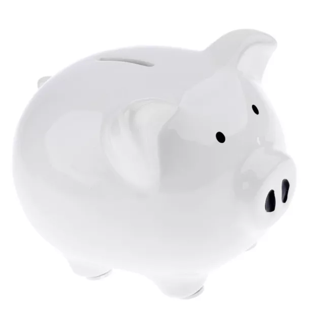1pc Baby Children Piggy Bank Money Box Saving Fund Craft Funny Gift M-White