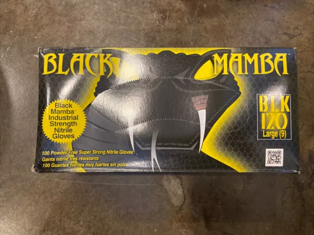 BLK-120 Black Mamba Large Nitrile Glove 100 Per Box