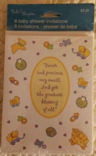 American Greetings Tender Thoughts© Baby Shower Invitations-2-8pks (16 total)