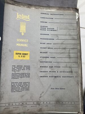 LEYLAND - COMET-SUPER Comet Workshop Manual-thick Definitive Proper Job