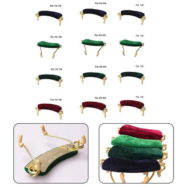 Spring Design With Colors Violin Shoulder Support For 4/4 3/4 1/2 Cushioned Rest