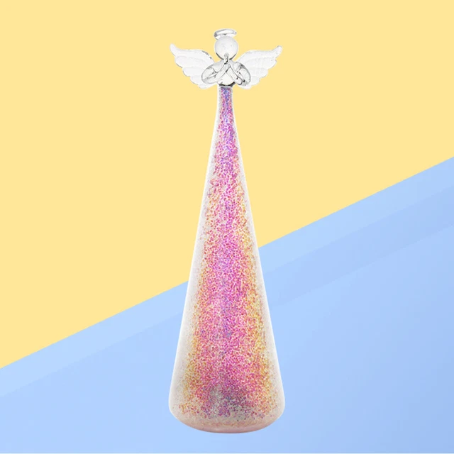 Ángel de Oración Transparente Bendición de Escritorio Decoración Regalo de Crisma