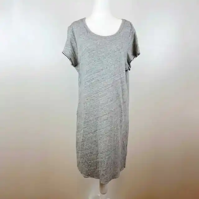 Splendid Balboa Grey Cotton Reversible T-Shirt Dress Size X-Large