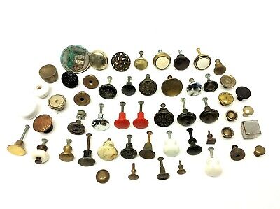 Mixed Vintage Lot Used Metal Brass Ceramic Small Cabinet Doorknobs Knobs Pulls