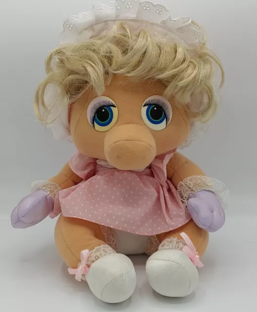VTG 80s Muppet Babies Miss Piggy Plush Doll Hasbro Softies 12" Jim Henson 1983