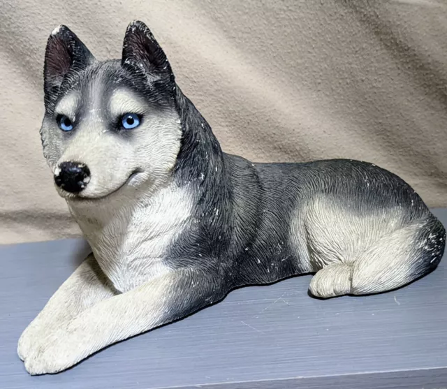 Sandicast Sculpture Husky Blue Eyes 147 Sandra Brue Animal Dog Pet Figurine KAT