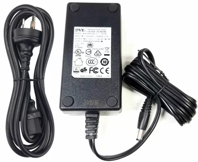 240V AC to 12V 1.5A DC Power Supply Adapter 12 Volt 1 AMP 2.5mm*5.5mm PLUG *USED