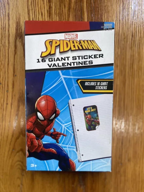 Marvel Spider-Man/Avengers Giant Stickers + Valentines 16 Pack