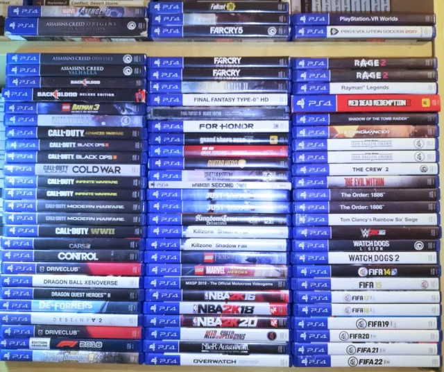 PS4 jeux PlayStation 4 a l'unité ou en lot