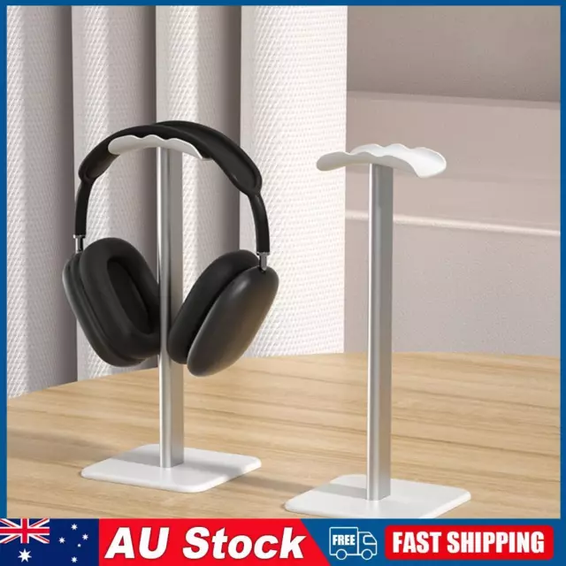 Headset Holder Non-Slip Headphone Stand Hanger for All Headphones (Silver)