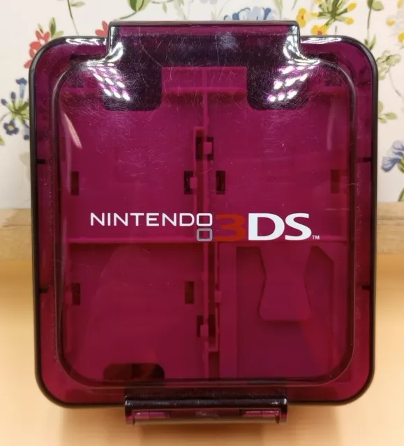 Clear/Magenta 16-in-1 Game Hard Case Nintendo DS DSi 3DS Cartridge Holder