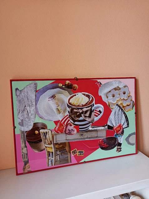 Quadro Collage "Merenda Dalla Nonna" con Cornice 30 x 40 cm