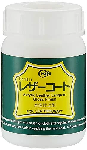 Abrigo de cuero Craft Sha Leathercraft de 100 ml de ancho acabado brillante laca acrílica