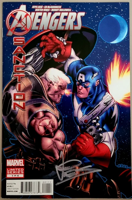AVENGERS X-SANCTION #1 Signed by Dexter Vines 🇺🇸CAPTAIN AMERICA VS. CABLE🇺🇸