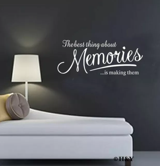 ~ Memories ~ Removable Wall Quote Decal Mural DIY Vinyl Art Sticker Home Decor