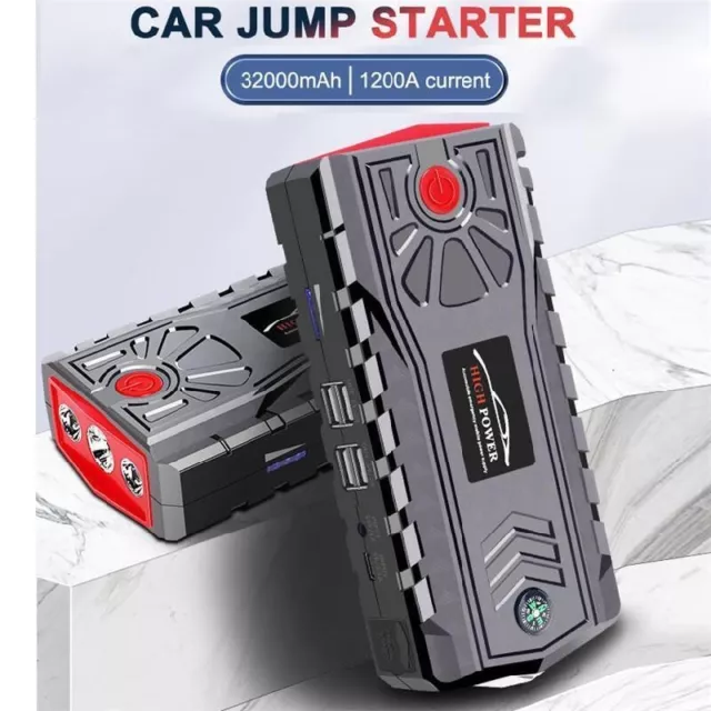 PORTABLE CAR JUMP Starter Booster 32000mAh Power Bank Battery Charger  JX34-A £51.99 - PicClick UK