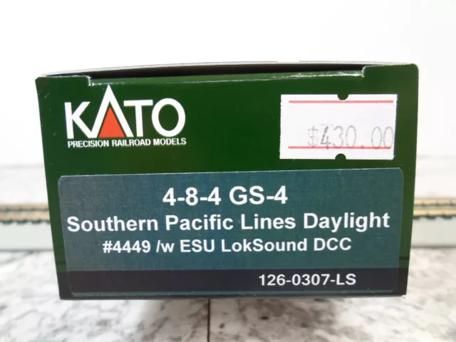Kato 126-0307-LS, GS-4, 4-8-4 Southern Pacific Lines, Daylight #4449 DCC & Sound