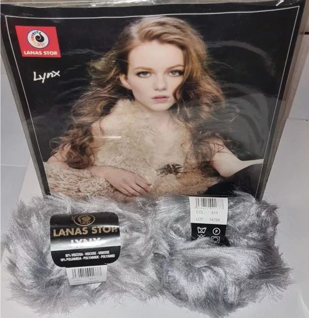 10x 50g Wolle Luxuswolle Lanas Stop LYNX 511 Kurzwaren Posten Restposten Paket