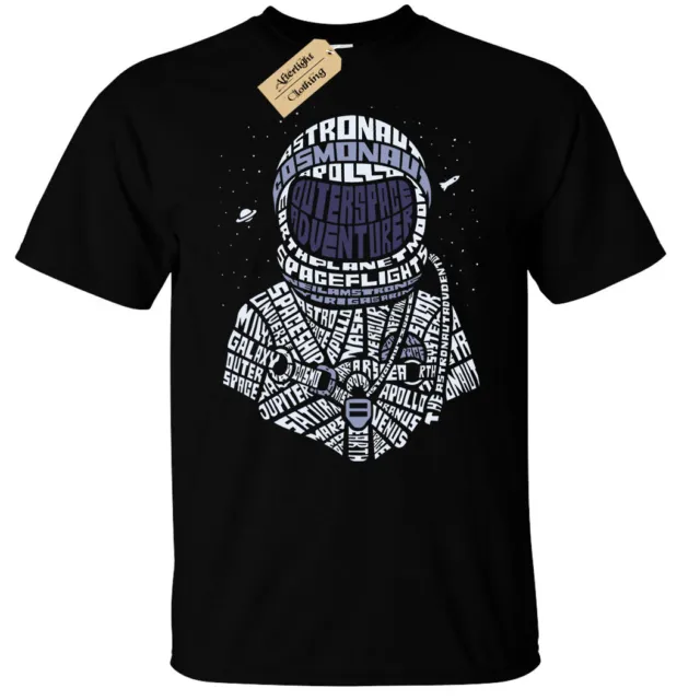 Astronaut T-Shirt Mens outer space adventurer wordcloud