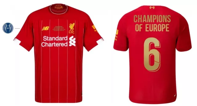 Camiseta New Balance FC Liverpool 2019-2020 Inicio CAMPEONES DE EUROPA 6 Madrid