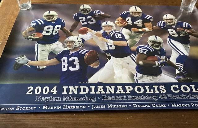 2004 Indianapolis Colts Record Breaking 49 Touchdowns Poster CR 2004 Indianapolis Colts Record Breaking 49 Touchdowns Poster CR