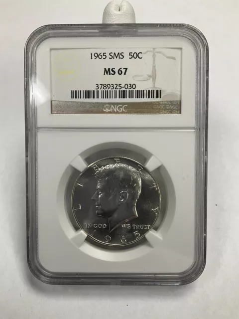 1965 Kennedy SMS Silver Half Dollar MS67 NGC