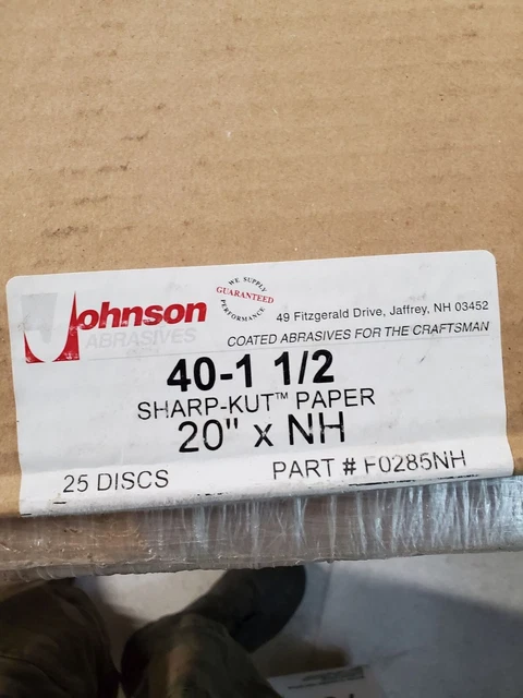 20" Floor Sander Disc Lot Of 63 Johnson Sharp-Kut 40 Grit Paper - No Center Hole 2