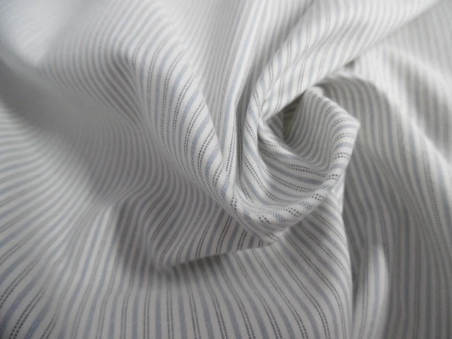 MICRO TICKING STRIPE COTTON~BLUE/BLACK/WHITE~18"x30"~DOLL FABRIC