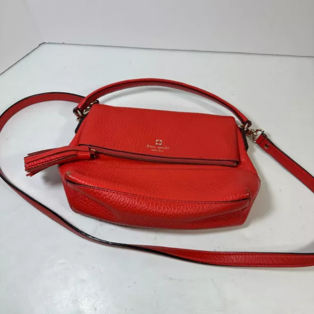 Kate Spade New York Southport Avenue Mini Carmen Gazpacho Pebbled Leather Cross