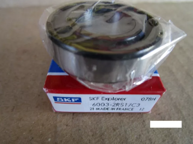 SKF 6003 2RS1 C3, Deep Groove Roller Bearing (FAG, NTN VV, NSK,Fafnir 9103PP)