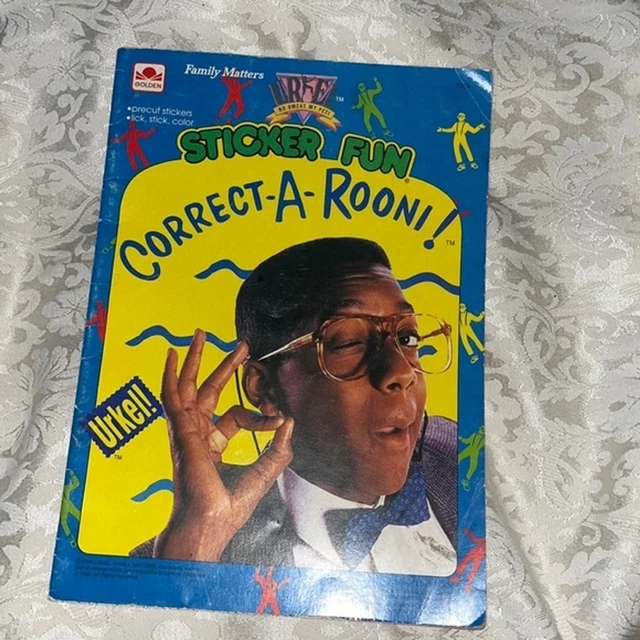 Collectible Vintage Urkel No Sweat Pet. Sticker Fun.