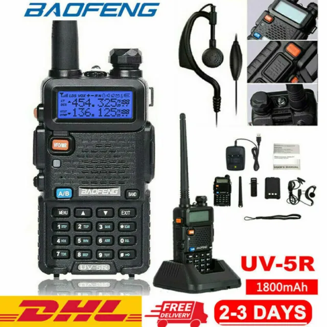 BaoFeng UV-5R +  VHF/UHF Walkie-Talkie Amateurfunk PMR Hand-funkgerät