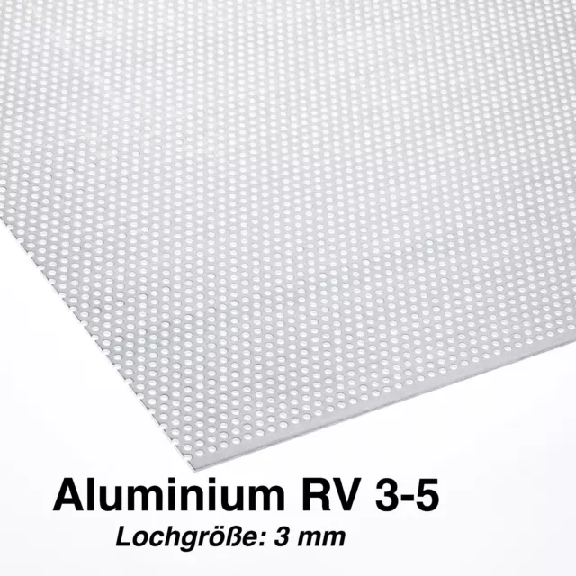 1mm Aluminium Lochblech Rv3-5 Länge 1000mm –