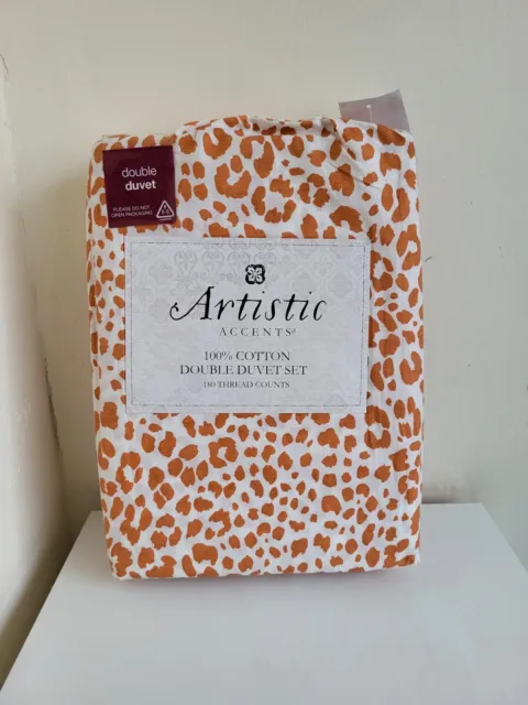 H&M Artistic Acents Giraffendruck Doppelbett Set Brandneu mit Etikett