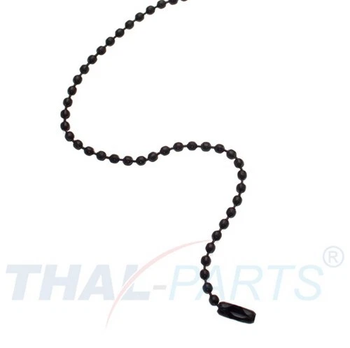 100 piezas cadenas esféricas 2,4 mm x 150 mm negras con cierre cadena esférica