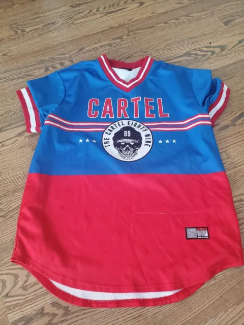 Blue and Red Cartel Jersey Size Large Eighty Nine