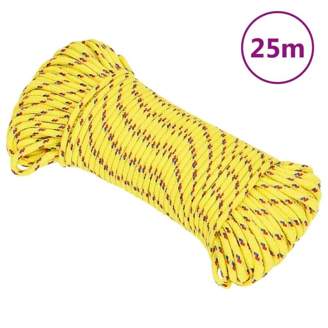 Vidaxl Corda Nautica Gialla 4 mm 25 m in Polipropilene