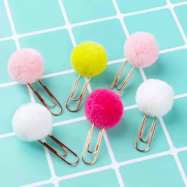 Random Color Office Supply Balls Paper Clips Bookmark Page Clips Stationery