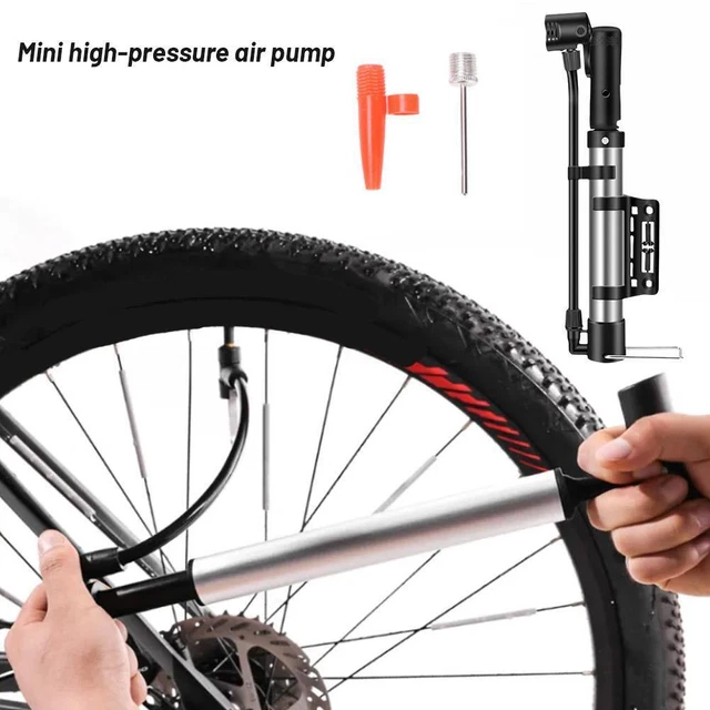 Mini Bicycle Pump – Portable Hand Pump For Schrader & Presta Valves With Frame Mount
