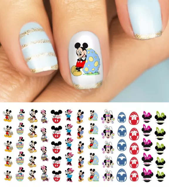 NAIL ART WATER Transfer Sticker Disney Mickey Minnie Mouse Cartoon Decal  Manicur $2.49 - PicClick