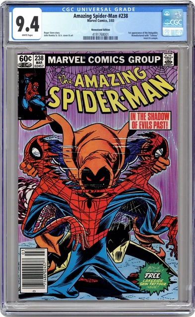 Amazing Spider-Man #238A Tattooz Included CGC 9.4 Newsstand 1983 4191768001