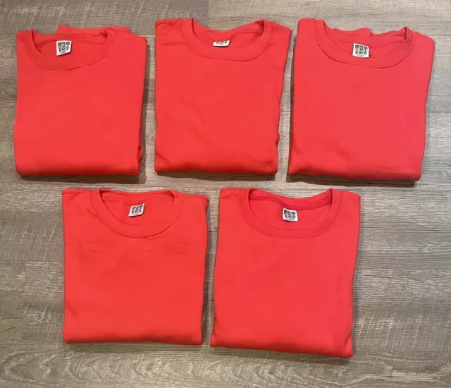 Lot Of 5 Vintage TRT Classic Red Sweatshirt Men Size L XL NWOT