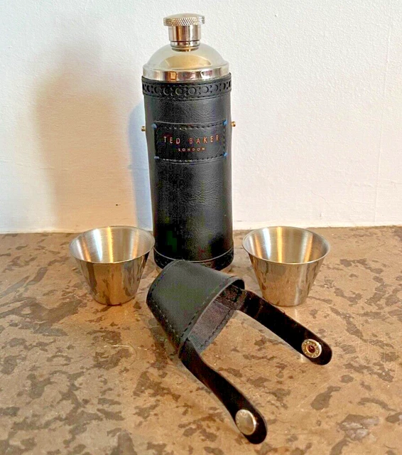 ted baker hip flask with shot cups