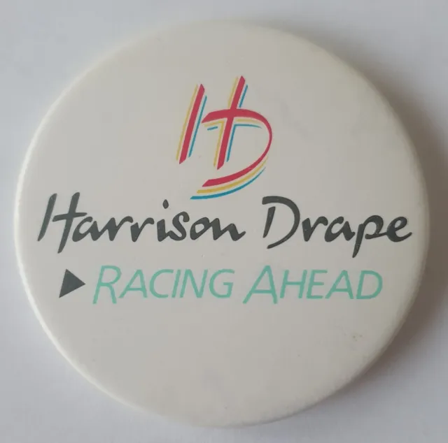 Button Badge: Harrison Drape Racing Ahead